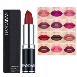 12 Color Velvet Matte Lip Stick Moisturizer Lip Makeup Long-Lasting