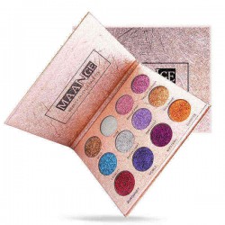 12 Colors Glitter Eyeshadow Diamond Pressed Golden Shiny Shimmer Eye Shadow