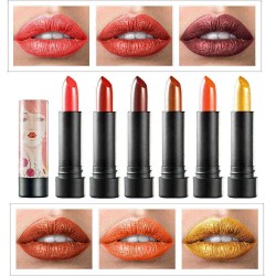 12 Colors Glitter Shimmer Lip Stick Lips Makeup Waterproof Long Lasting