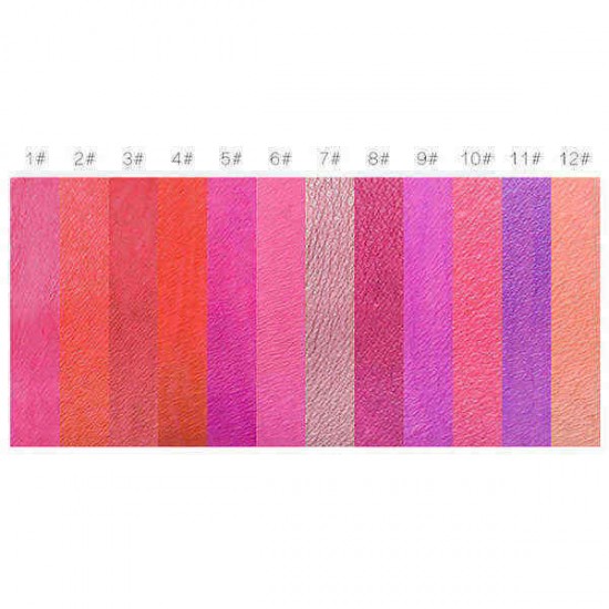 12 Colors Matte Lip Gloss Long Lasting Waterproof Beauty Makeup