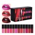 12 Colors Matte Liquid Lip Stick Set Mini Lip Gloss Travel Kit Long-Lasting Waterproof