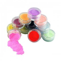 12 Colors Nail Art Tips Acrylic 3D UV Gel Powder Dust