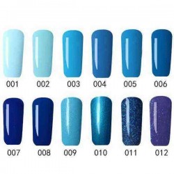 12 Colors Nano UV Gel Polish Blue Color System Dreamlike Soak-off Nail Charming