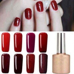 12 Colors Nano Wine Red Color System Nail Art UV Gel Polish Soak-off 12ml