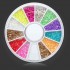 12 Colors Shell Powder DIY Nail Art Decoration Wheel