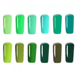 12 Colors Spring Gorgeous Green Series Nano Greenery Nail Art UV Gel Polish Soak-off 12ml