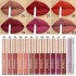 12 Colors Threaded Tube Lip Gloss Matte Liquid Lipstick Makeup Long-Lasting