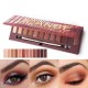 12 Colors Warm Brown Eye Shadow Palette Matte Shimmer Cosmetic