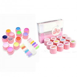 12 Pure Colors Nail Art UV Gel Polish Builder Extension Manicure Kit
