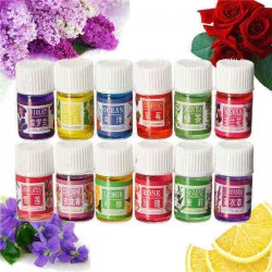 12pcs Flower Essential Oil Set  Spa Aromatherapy Pure Therapeutic Plant Headache Relief Home