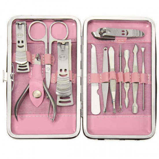 12pcs Stainless Steel Manicure Tools Set Travel Nail Nipper File Clipper Tweezers Eyebrow Scissors 12pcs Stainless Steel Manicure Tools Set Travel Nail Nipper File Clipper Tweezers Eyebrow Scissors