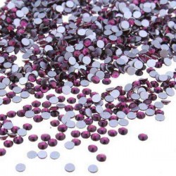1440Pcs Deep Purple Crystal Rhinestones Nail Art Tips Decoration