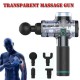 1500mAh 100~240V Electric Massager With 4 Heads Percussive Vibration Muscle Therapy Massage G-un Athlete Sports Vibrating Relax