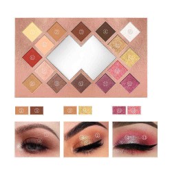 16 Colors Smoky Pink Matte Glitter Eye Shadow Palette Eye Makeup Long-Lasting