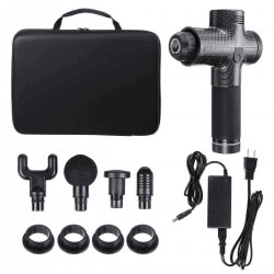 16.8V 2500mAh Massage G un 4 Head 3 Speed Electric Massager Quiet Technology Professional Deep Tissue Massager for Muscle Tension Relief