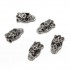 17 Style 3D Retro Silver Metal Nail Art Phone Decoration Stickers