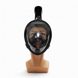 180° Viewing Area Full Dry Snorkeling Mask 185x150x188mm Fog Resistant Adjustment Diving Mask with a Camera Base