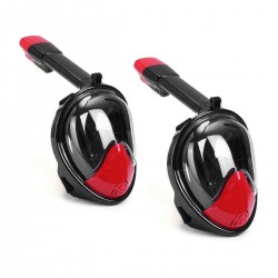 180° Vision Field Full Dry Snorkeling Mask Adjustable Anti-fogging Seal Silicone Elasticated Diving Mask