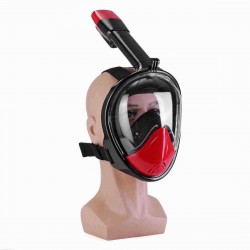 180° Vision Field Full Dry Snorkeling Mask Adjustable Anti-fogging Seal Silicone Elasticated Diving Mask