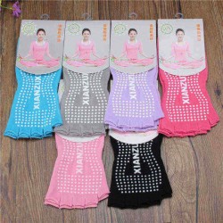 1Pair Soft Comfortable Cotton Yoga Socks Half Toe Ankle Grip Five Finger No-Slip