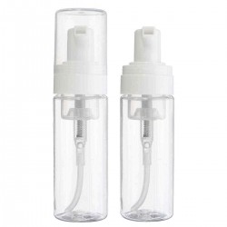 1pc 50ml Empty Transparent Refilliable Bottles Perfume Lotion Spray Shampoo Pump Dispenser