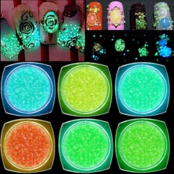 1pc Luminous Nails Powder Halloween Fluorescent Glow Decoration Dust Colorful Manicure Tools