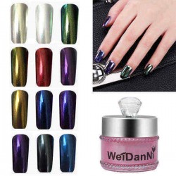 1pc Magic Mirror Chrome Effect Powder Metallic Nail Art Additive Pigment Charming