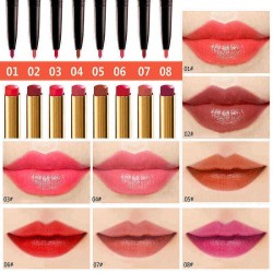 2 In 1 Double Head Lip Stick Mouth Lip Liner Long Lasting Moisturizing  Lip Makeup