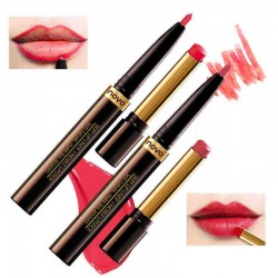 2 In 1 Double Head Lip Stick Mouth Lip Liner Long Lasting Moisturizing  Lip Makeup