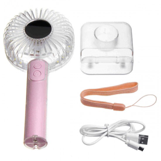 2 In 1 USB Rechargeable Mini Handheld Fan Small Desk Personal Portable Fan Table Fan Mirror Cooling Electric Fan Supplementary Light Function 2 In 1 USB Rechargeable Mini Handheld Fan Small Desk Personal Portable Fan Table Fan Mirror Cooling Electric Fan Supplementary Light Function