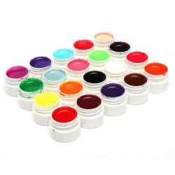 20 Mix Pure Colors Acrylic Nail Art UV Gel Builder