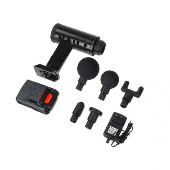 2000mah 100-240V  Electric Vibrating Massager Therapy Device Muscle Relaxing Machine with 5 Massage Head