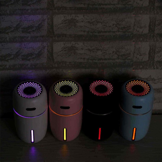 200ML LED Air Humidifier Ultrasonic Cool Mist Purifier USB Rechargeable Home Car Office