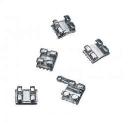 200Pcs/10Packs Mini Metal Dental Orthodontic Brackets 3 Hooks 022" Slot Edgewise Tools