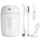 200ml 3 In1 Mini USB Humidifier Fan Air Humidifier with Nightlight LED Face Mist Humidifier Air Humidifier