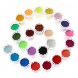 24 Colors Acrylic Manicure Nail Art Powder Dust Decoration
