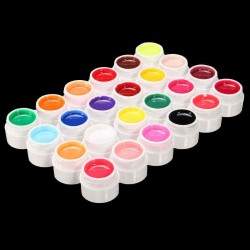 24 Colors Pure Manicure Nail Art UV Gel Builder Manicure Decoration Set