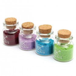 24 Colors Velvet Flocking Nail Art Powder Dust Decoration Glass Pot