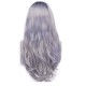 24'' Long Lace Front Wigs Ombre Synthetic Hair Wig Ombre Human Body Wave Wigs Silver Grey Pink Purple