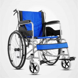 24 inch Lightweight Folding Foldable Chair Medical Wheelchair Footrest Backrest Transport