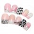 24 pcs 3D French Acrylic Glitter False Nail Full Tips 10 Style