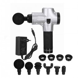 24V 2600mAh LCD Muscle Massager 6 Head Massage G un 20 Gears 3200RPM Deep Tissue Massager for Muscle Tension Relief Percussion Massager