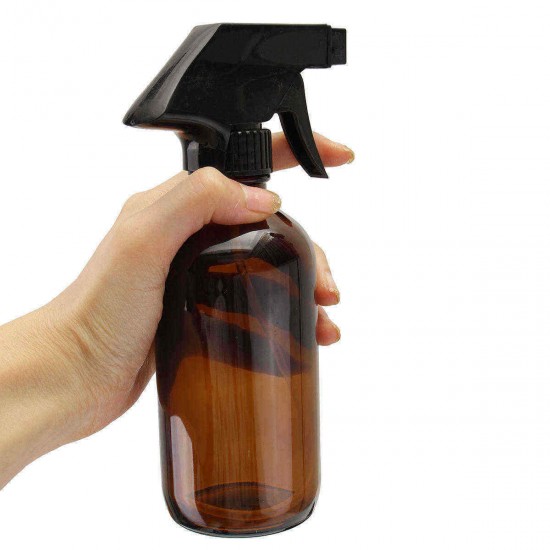 250/500ML Amber Glass Spray Bottles Sprayer Trigger For Aromatherapy Dispenser