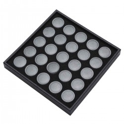 25pcs Empty Black Nail Boxes Container Rhinestone Dried Flower Storage Content Sponge Jewelry