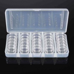 25pcs Empty Jar Box Nail Decoration Gems Rhinestone Container Tiny Electronic Parts Organizer Bottle
