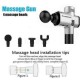 2600mAh Cordless Massage G un Handheld Muscle Massager Percussion Massager 3 Speed Massager With 4 Heads for Muscle Relief