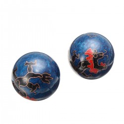 2pcs 42mm Chinese Health Dragon Exercise Stress Relaxation Therapy Massage Baoding Ball