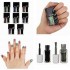 2pcs Base Coat Shining Magic Stars Sparkling Nail Polish Set Glitter Black Salon DIY 8 Colors