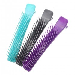 2pcs Plastic Hair Clips Hairdressing Clamps With Comb Hairpins Clamp Salon Cutting Dye Hair Care Styling Tools
