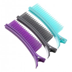 2pcs Plastic Hair Clips Hairdressing Clamps With Comb Hairpins Clamp Salon Cutting Dye Hair Care Styling Tools